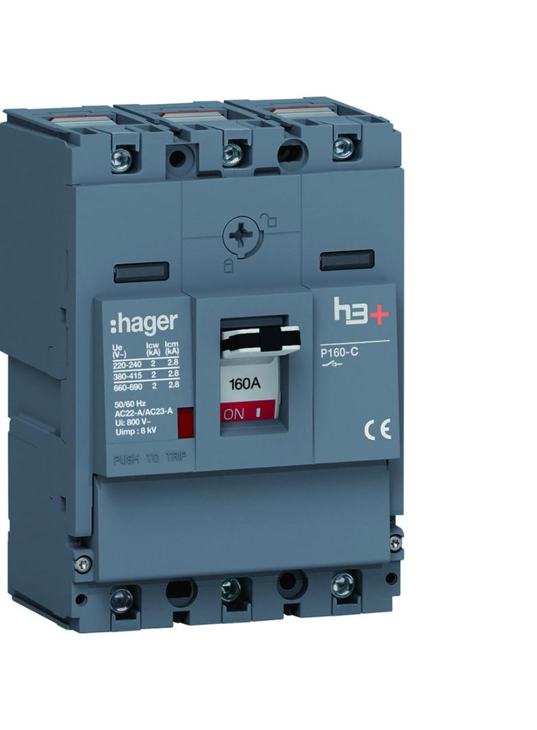 MCCB Rozłącznik mocy h3+ P160 3P 160A HCS160AC HAGER