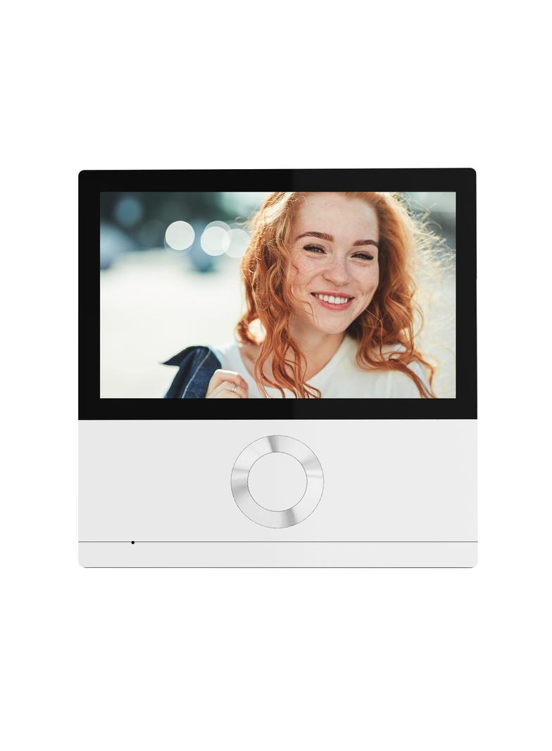 Wideo monitor bezsłuchawkowy, kolorowy, LCD 7", dotykowy, WiFi + Tuya, z gniazdem na kartę pamięci,