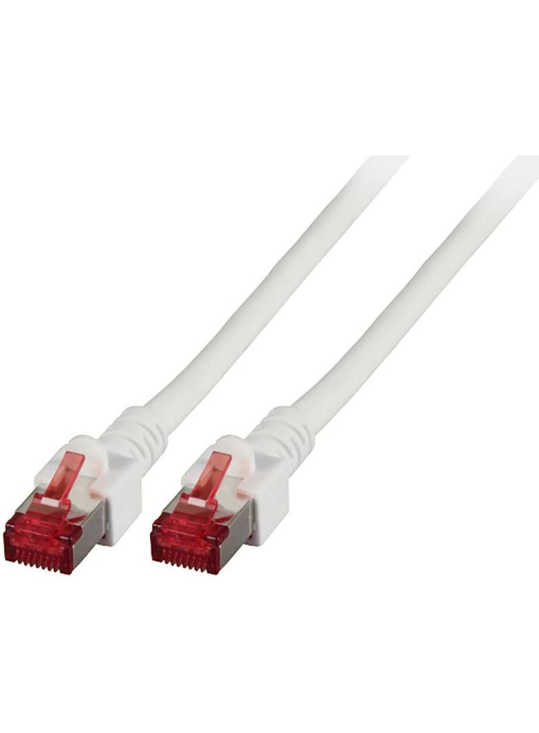 Patchcord RJ45 S/FTP kat. 6 LSZH biały 0,25m