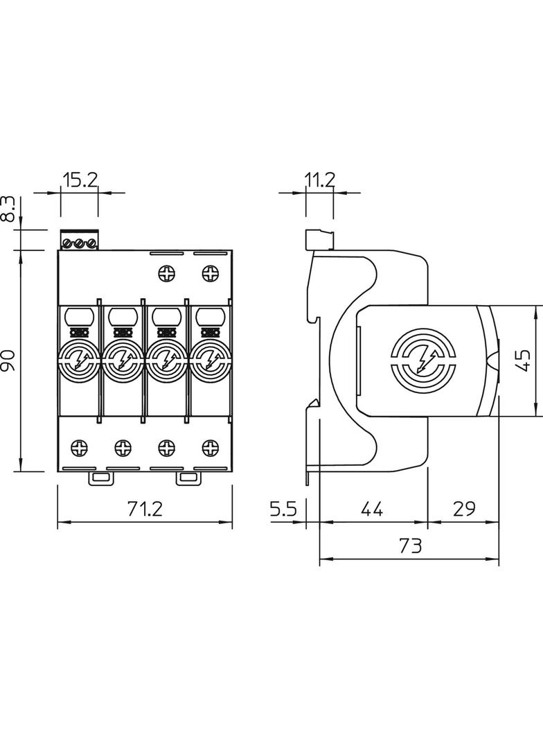 V20-3+NPE+FS-280, Ogranicznik przepięć V20