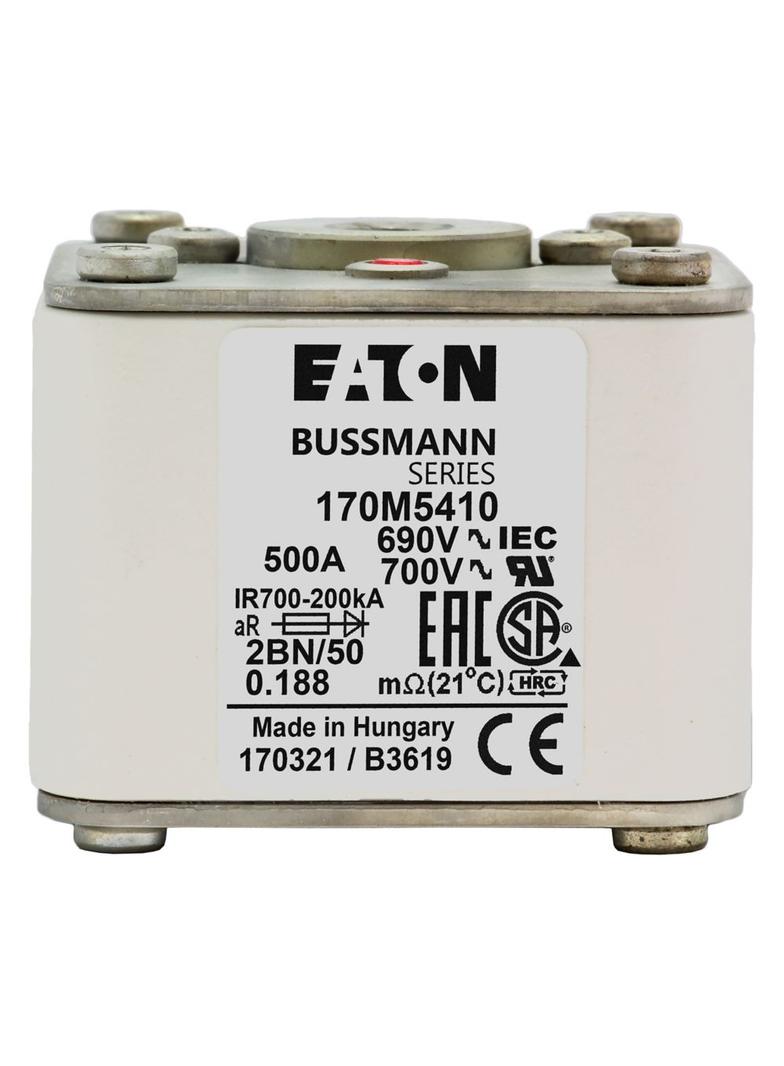 FUSE 500A 690V 2BN/50 AR UC Wkładka szybka 500A AC 690V rozmiar 2 61x77x51 mm aR IEC UL w 170M5410 E