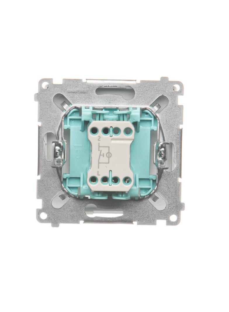 Simon Basic Przycisk dzwonek z podświetleniem LED 10A 250V szybkozłączka biały BMD1L.01/11 KONTAKT
