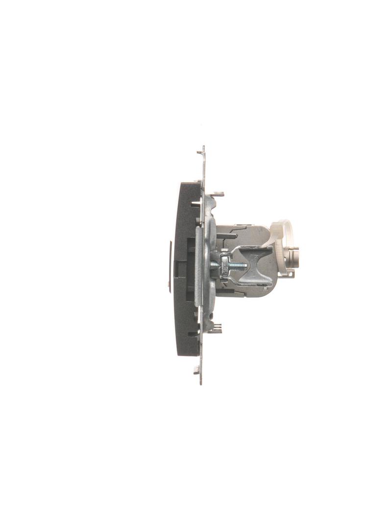 Simon 54 Gniazdo komputerowe pojedyncze RJ45 kategoria 6 ekranowane z przesłoną przeciwkurzową antra