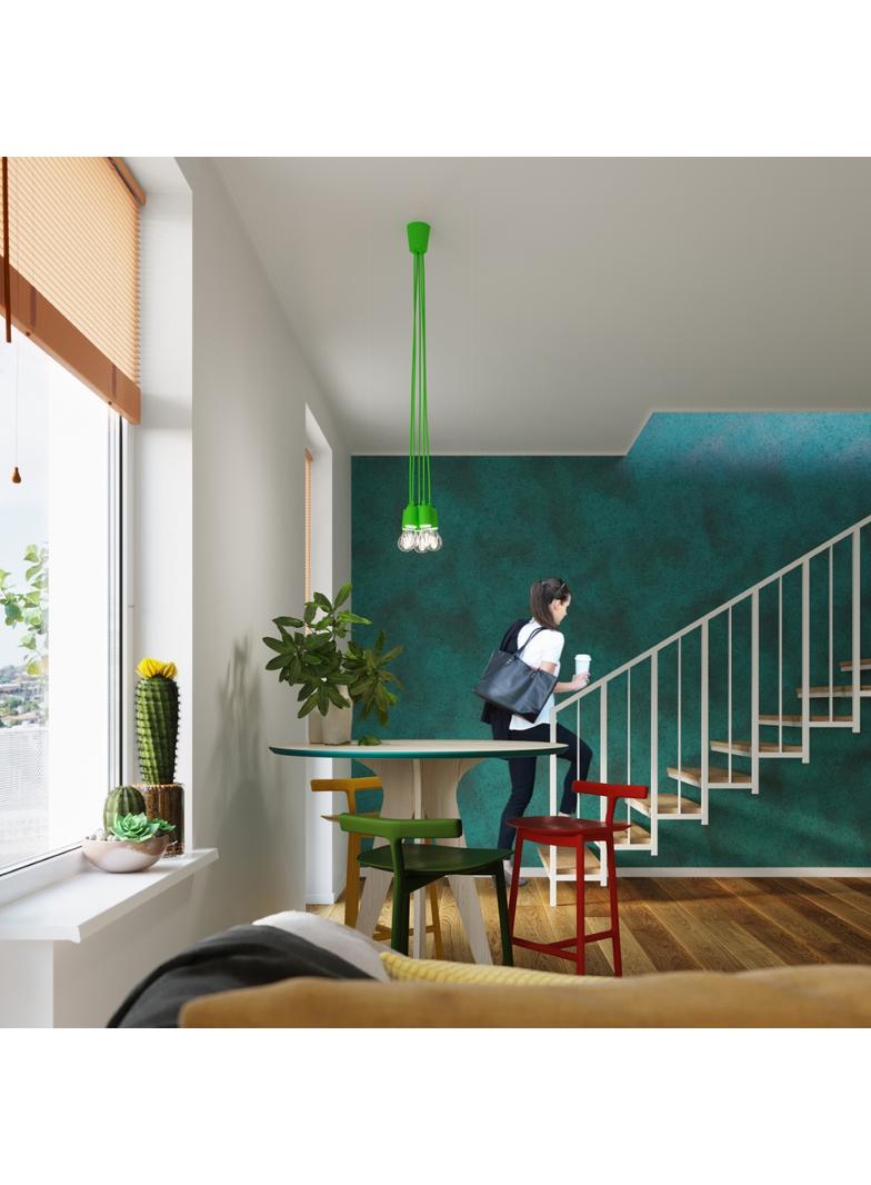 Sollux Lampa wisząca DIEGO 5 zielony SL.0583