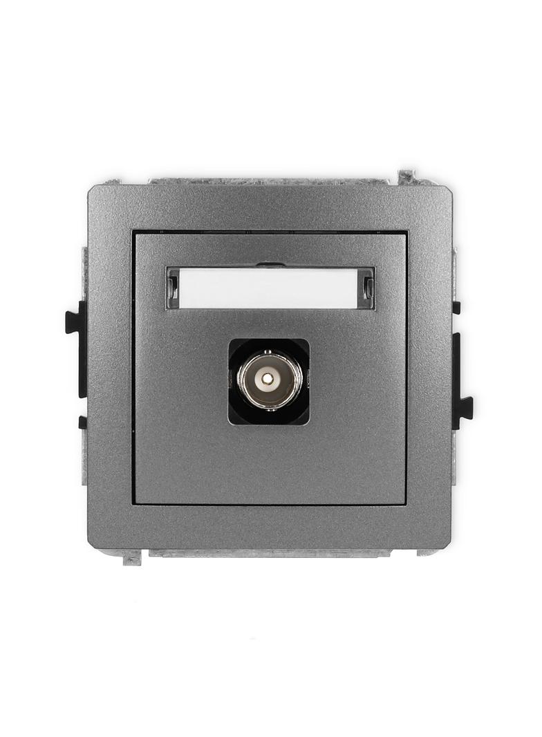 DECO Mechanizm gniazda pojedynczego BNC grafitowy