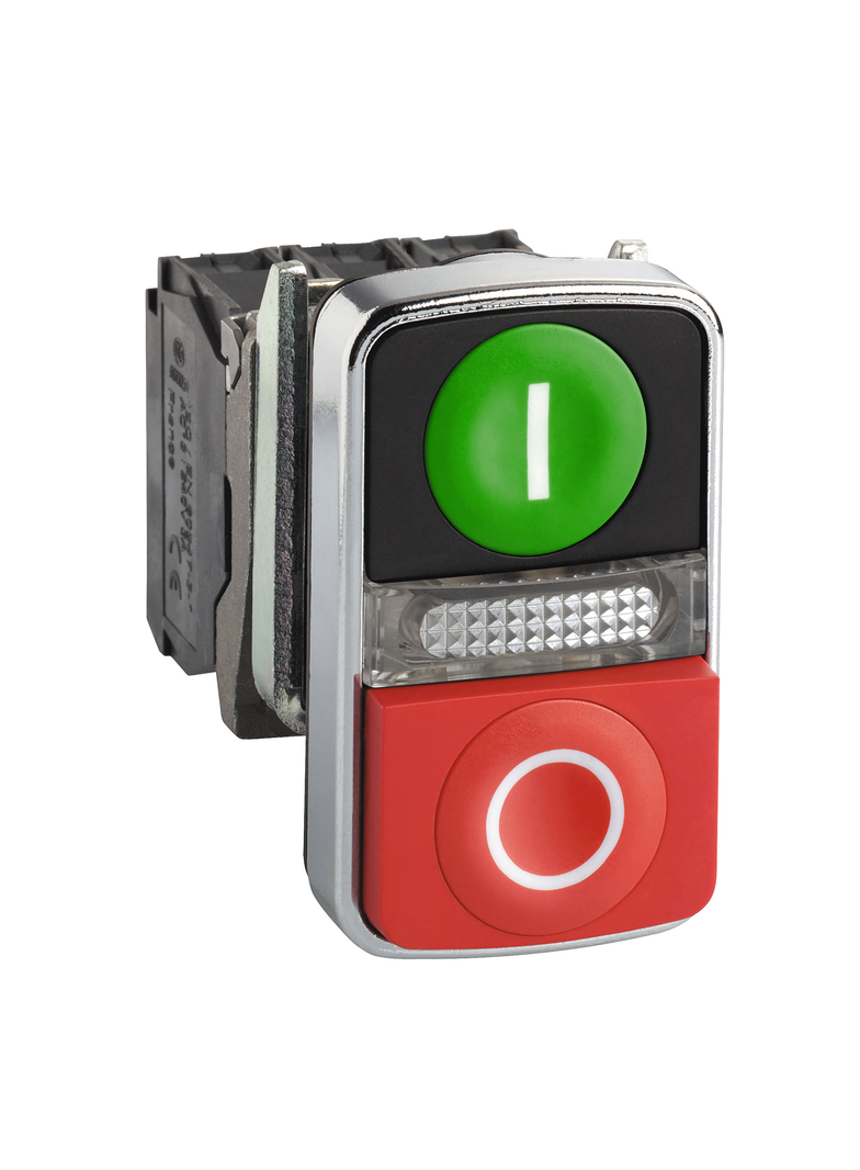 Harmony XB4 Przycisk podwójny zielony/czerwony, LED 120V