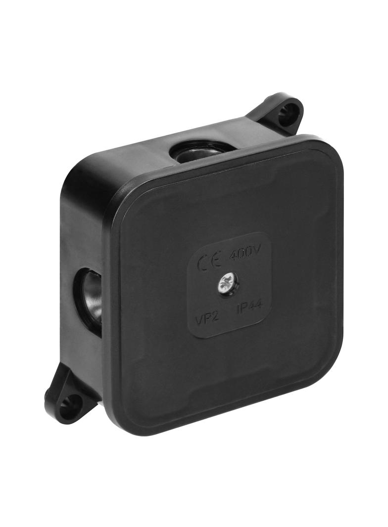 Puszka n/t ECO IP44 400V 4 dławnice gumowe 85x85x35mm czarny OR-JB-13806/B ORNO