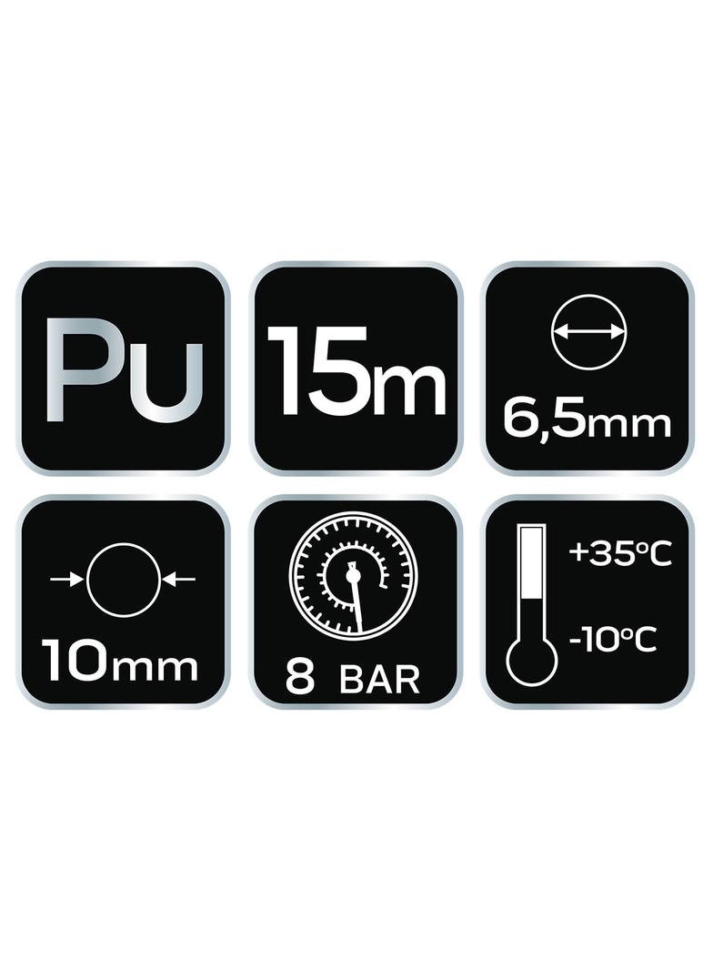 Przewód ciśnieniowy spiralny 6.5 x 10 mm, 15 m