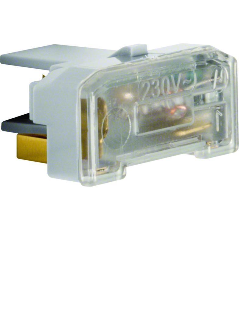 BERKER Wkładka jarzeniowa z zaciskiem neutralnym IP44 mechanizm szary 1675 HAGER