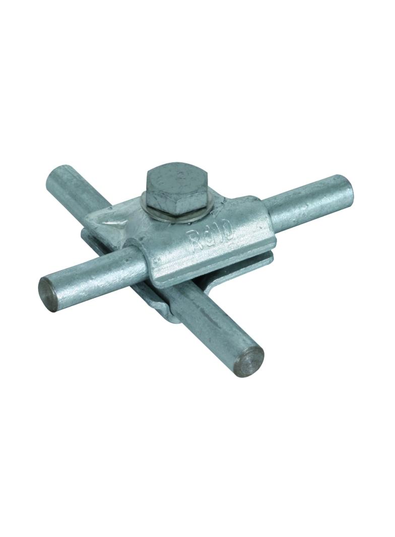 Zacisk uniwersalny MV z podkładką sprężystą, do drutu 10 mm, St/tZn