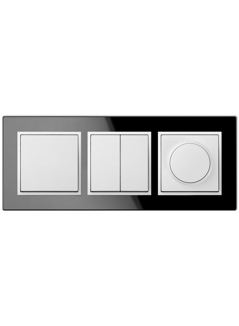 Ramka SENTIA 3x Szkło  IP 20 czarna