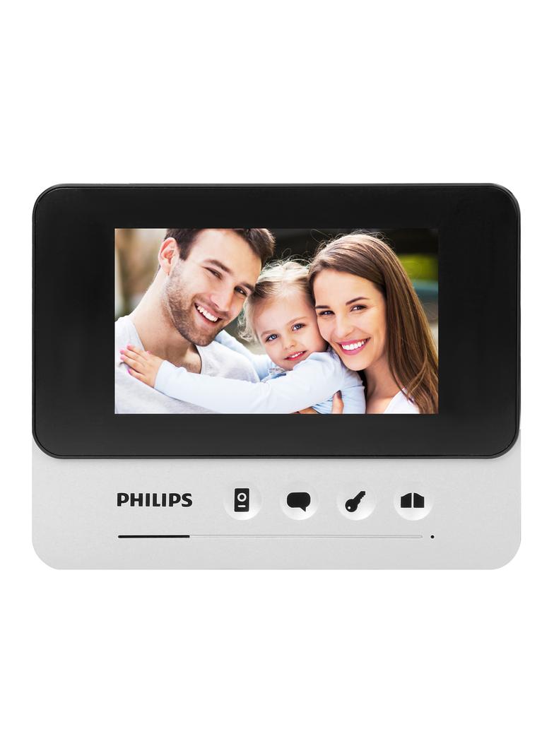 Philips WelcomeEye Compact Zestaw wideodomofonowy bezsłuchawkowy kolor LCD 4,3" menu OSD stero 53110