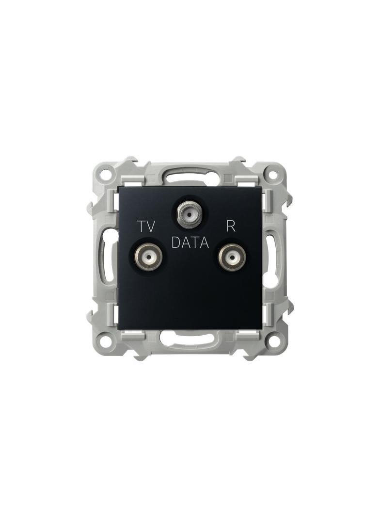 SZAFIR Gniazdo RTV-DATA - kolor czarny metalik