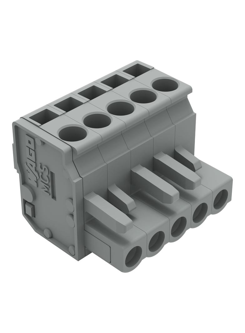 MCS-MIDI Classic gniazdo kątowe 5-bieg. szare raster 5 mm /100szt./ WAGO