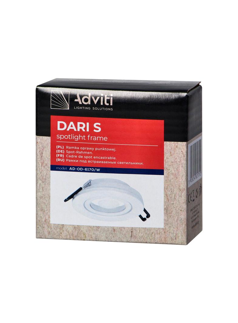 DARI R ramka dekoracyjna oprawy punktowej, MR16/GU10 max 50W, okrąg, biała IP44 AD-OD-6170/W ORNO