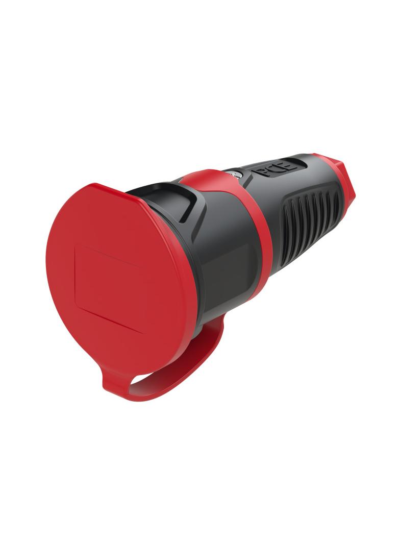 Gniazdo gumowe z zatyczką 16A 2P+Z 230V IP54 z bolcem