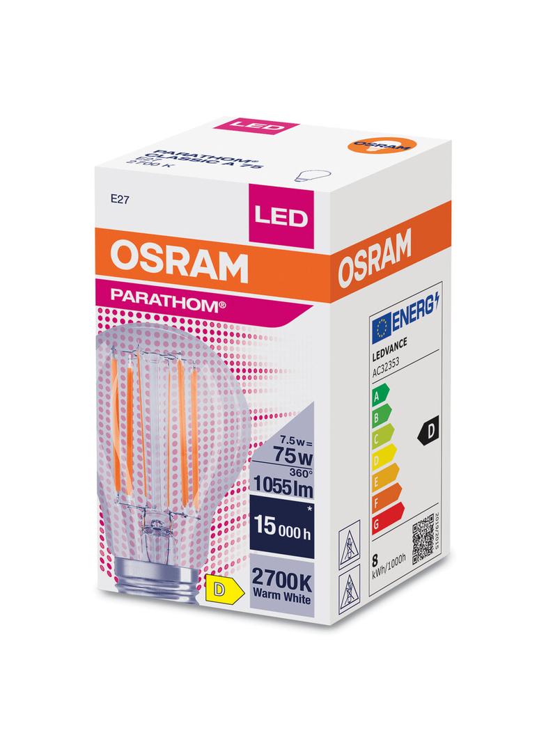 Lampa LED PARATHOM non-dim Classic A75 Filament szkło przezroczyste 7,5W 827 E27