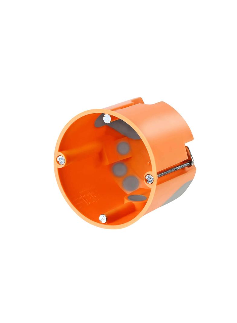 E3700, Puszka do pustych ścian O60mm, z membranami przebiciowymi, głęboka , pomarańczowy