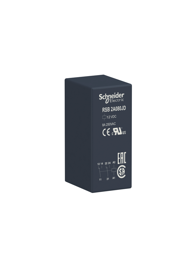 Zelio Relay Przekaźnik interfejsowy 2C/O 8A, 12V DC