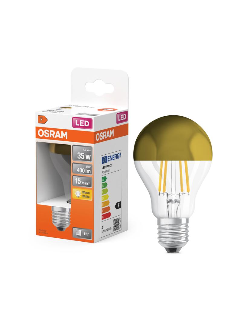 LED STAR CL A FIL Mirror Gold 37 non-dim 4W 827 E27 LAMPA LED LEDVANCE