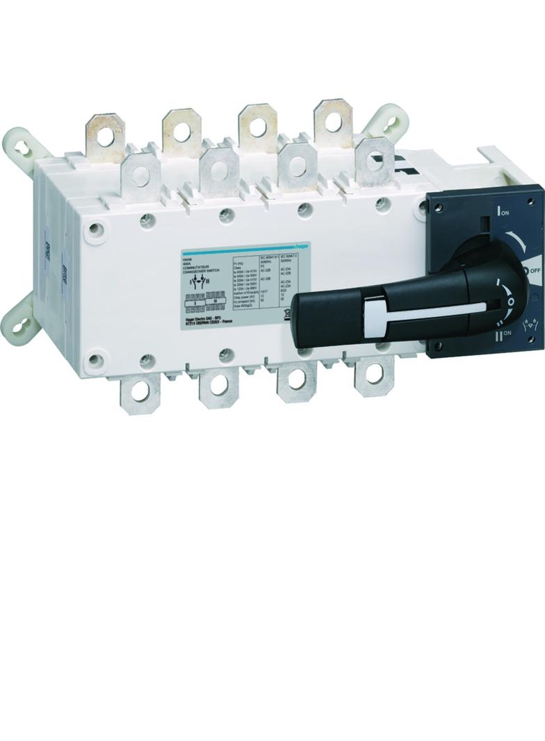 Przełącznik zasilania I-0-II 4P 400A HI456 HAGER