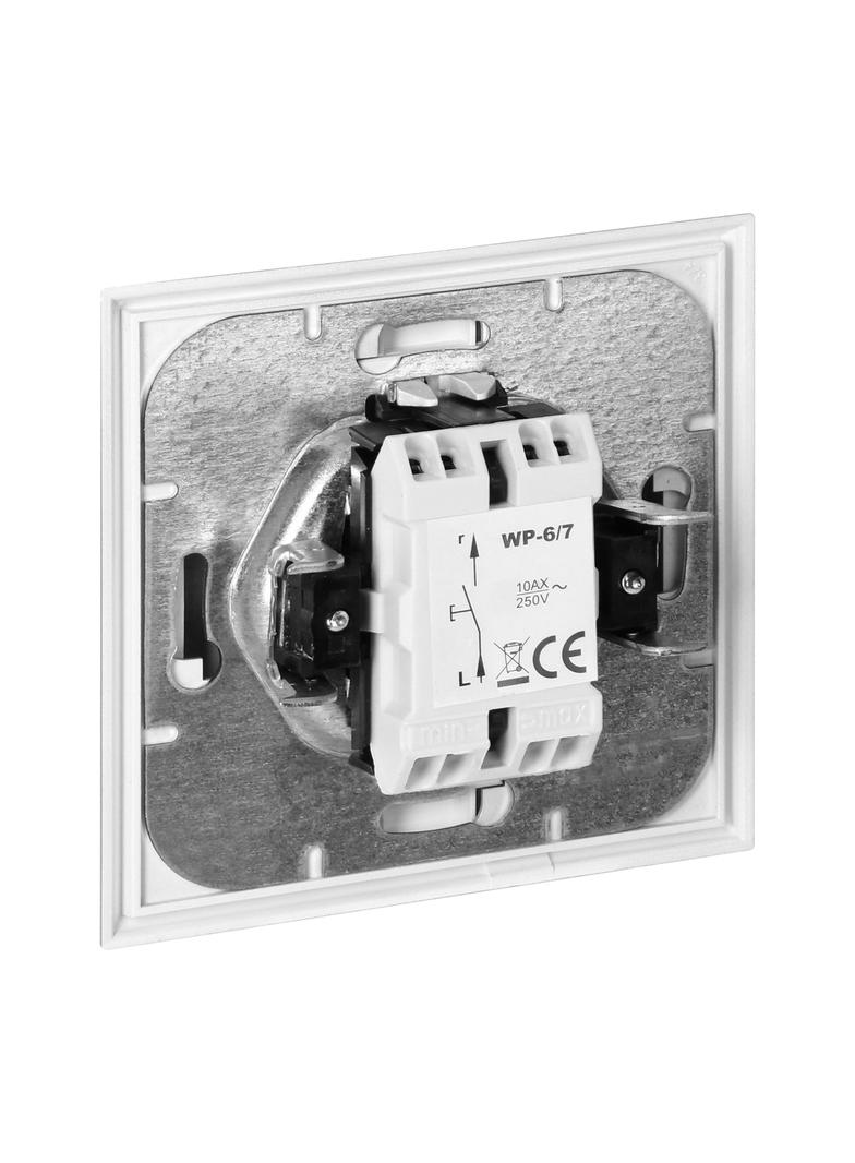 Przycisk dzwonek podtynkowy Luna, 10A, 250V, WP-6/7L, biały