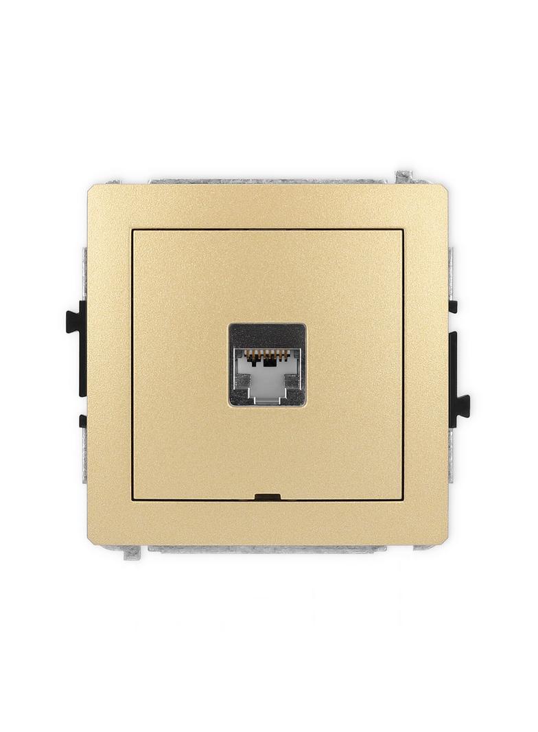 DECO Mechanizm gniazda komputerowego pojedynczego 1xRJ45, kat. 5e, ekranowany, 8-stykowy, bez pola o