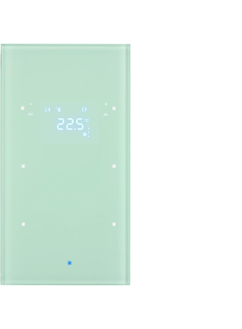 BERKER KNX TS Sensor dotykowy podwójny z regulatorem temperatury szkło białe 75642030 HAGER