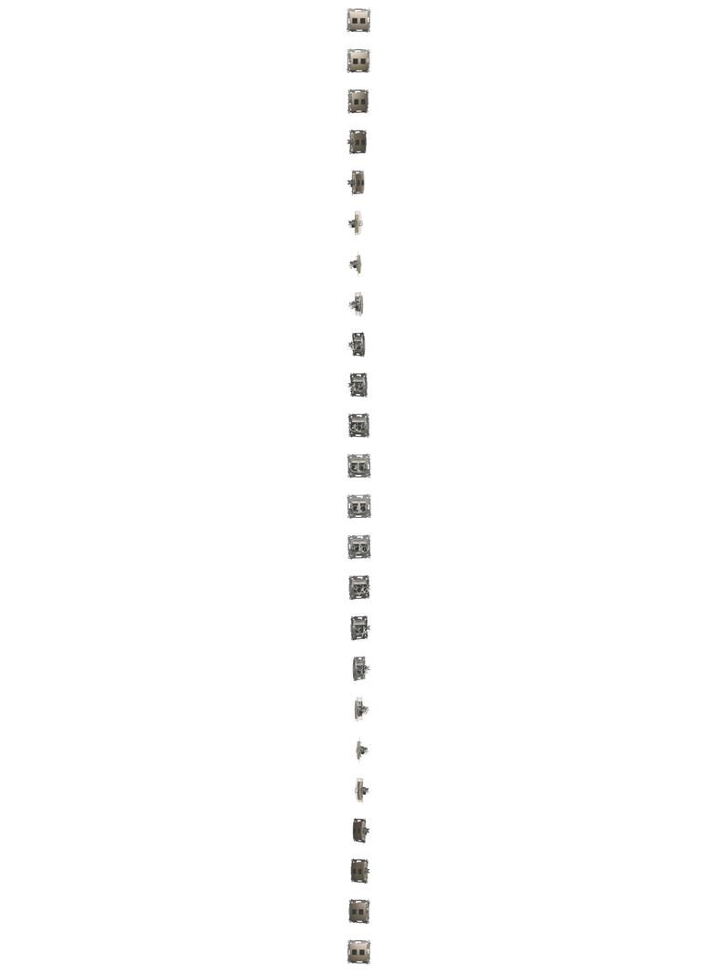 Simon 54 Gniazdo komputerowe podwójne RJ45 kategoria 6 z przesłoną przeciwkurzową złoty mat D62.01/44 KONTAKT