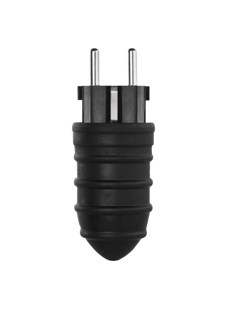 Wtyczka prosta IP44 guma czarna P0050 EMOS