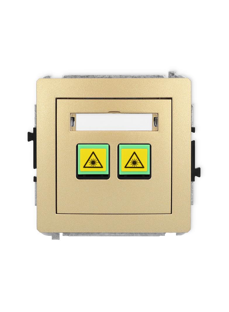 DECO Mechanizm gniazda światłowodowego/optycznego podwójnego złoty