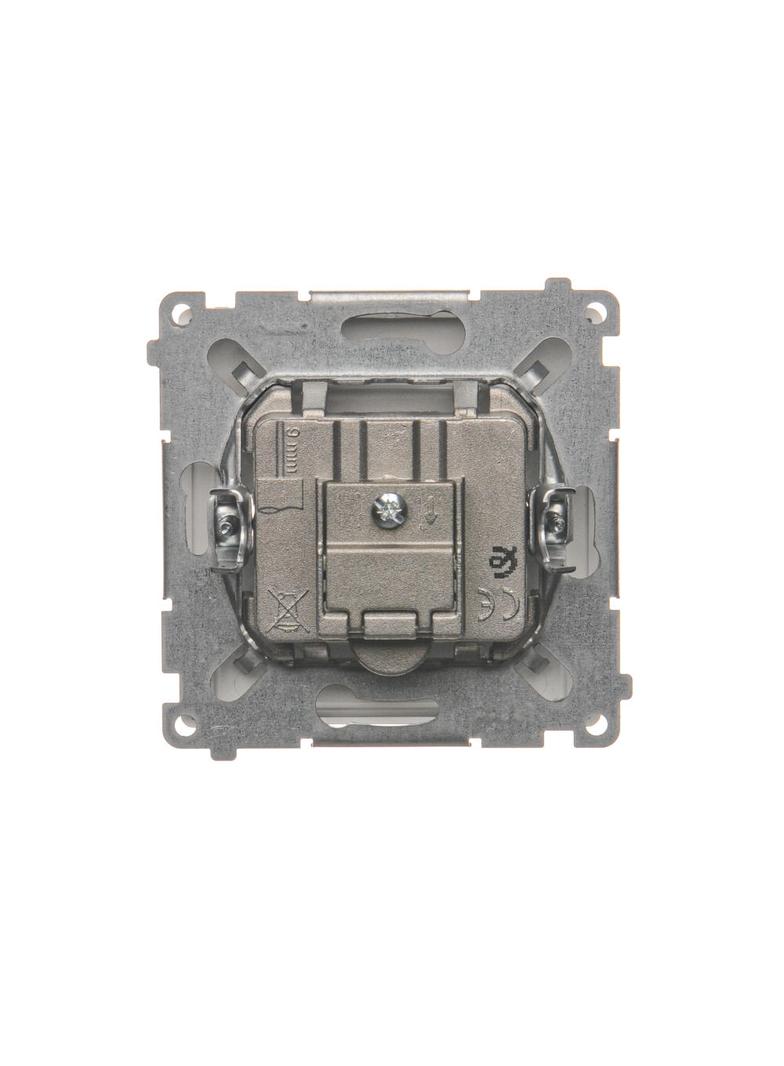 Simon Basic Gniazdo antenowe R-TV-SAT końcowe 1x wejście: 5 MHz–24 GHz srebrny mat *Może być użyte j