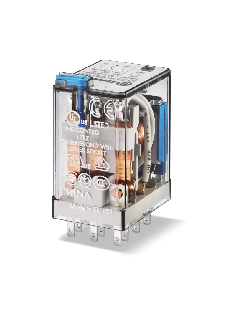 Miniaturowy przekaźnik przemysłowy 3 P; 10A; 24V DC; LED + dioda gaszeniowa, 55.33.9.024.0080