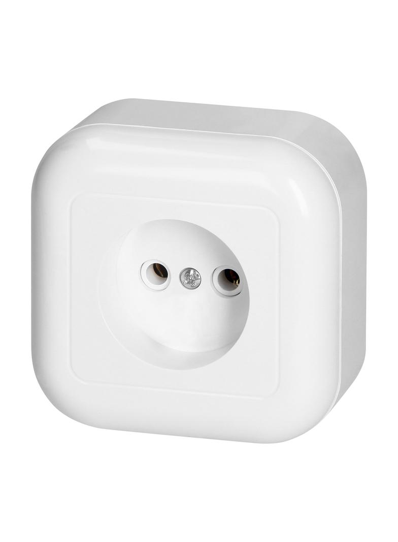 Gniazdo pojedyncze natynkowe 2p 16A, 250V, FAN, biały NT-15F BIAŁY ORNO