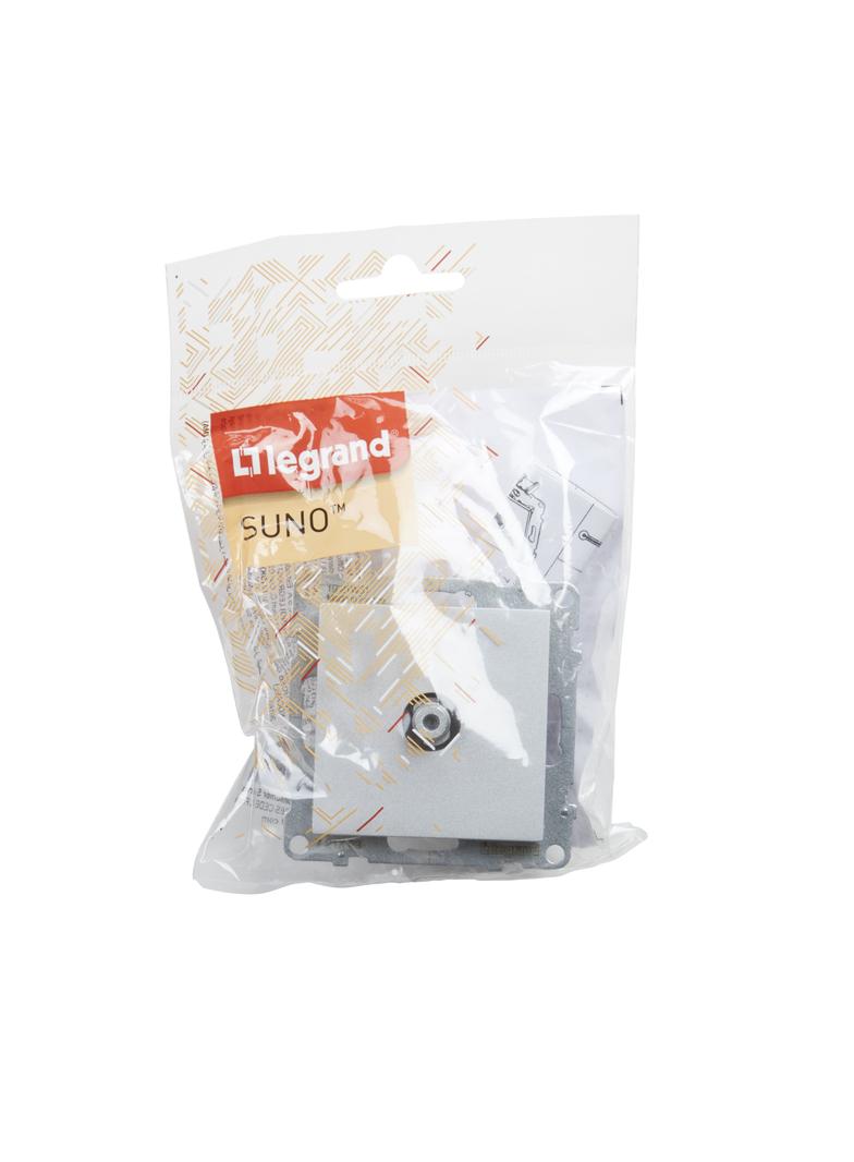 SUNO - Gniazdo TV typ  F  - końcowe - 1.5 dB, Aluminium, Legrand