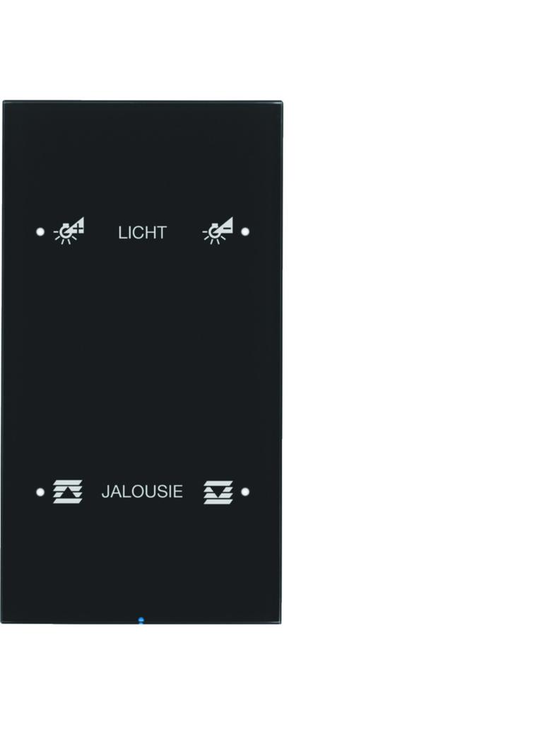 BERKER R.3 Sensor dotykowy podwójny konfigurowalny szkło czarny 75142155 HAGER