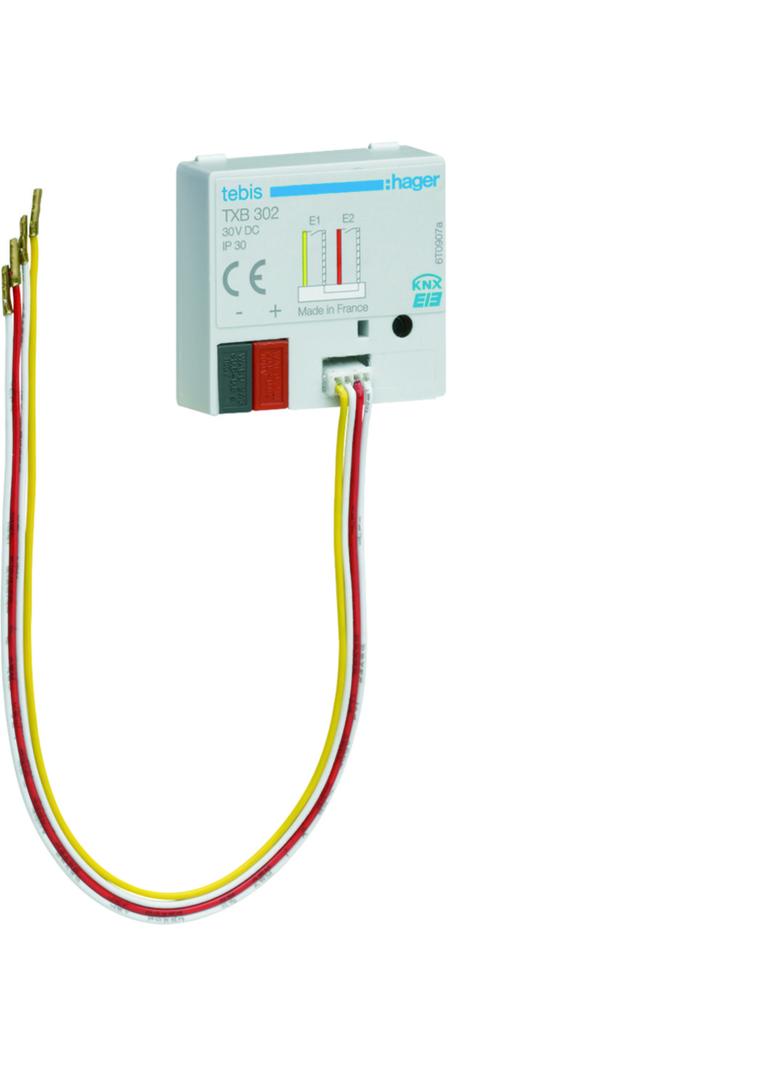 KNX e/s Wejście przyciskowe 2-krotne podtynkowe TXB302 HAGER