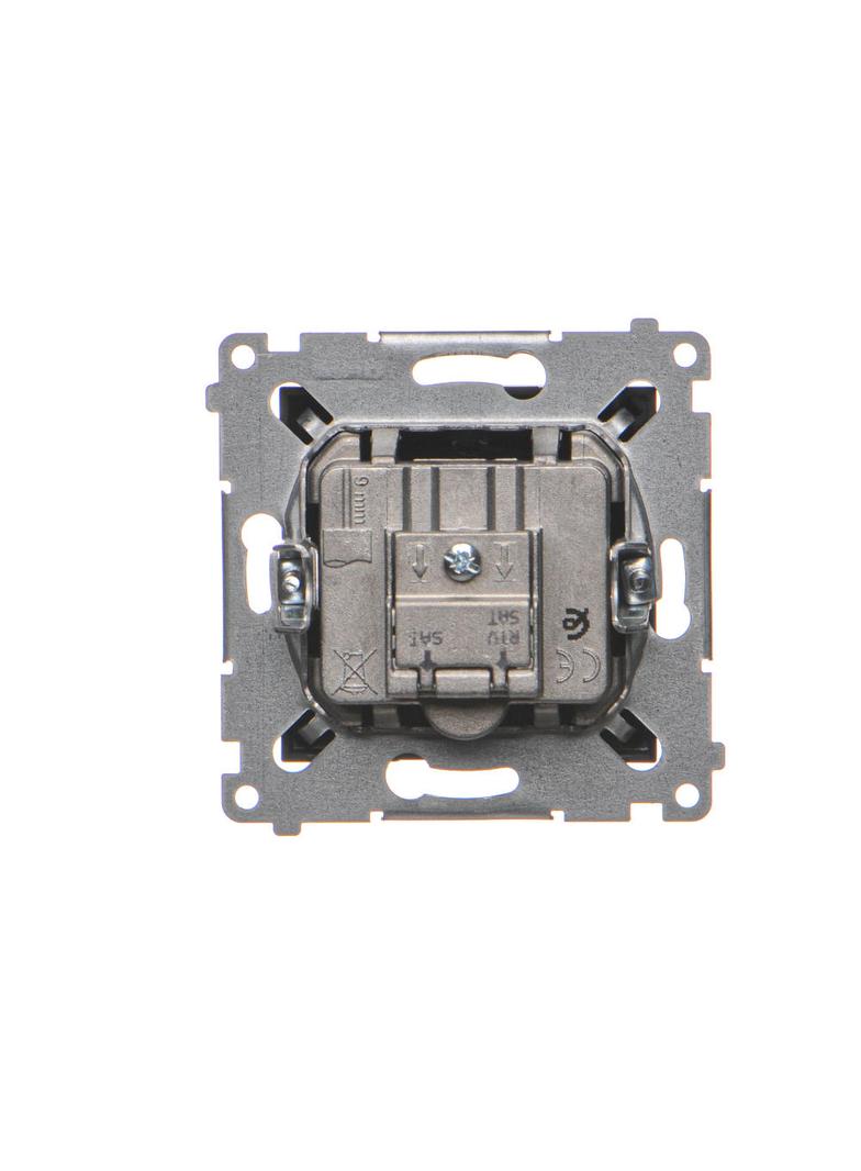 Simon 54 Gniazdo antenowe satelitarne podwójne SAT-SAT-RTV czarny