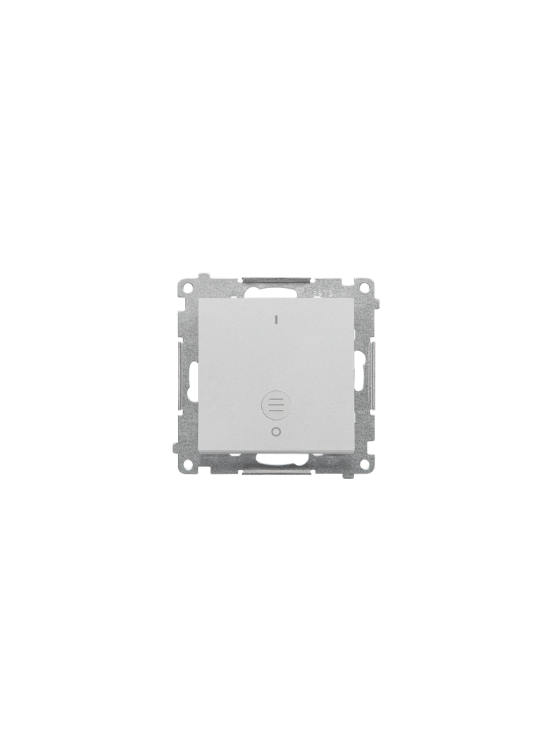Simon 55 Łącznik dwubiegunowy z podświetleniem LED szybkozłączka Aluminium mat TW2L.01/143 KONTAKT