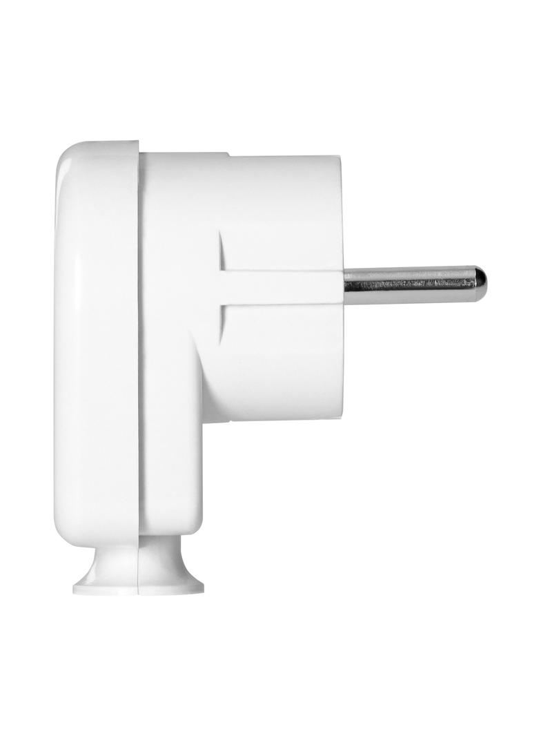 Wtyczka kątowa Uni-Schuko 16A, 230V, biała
