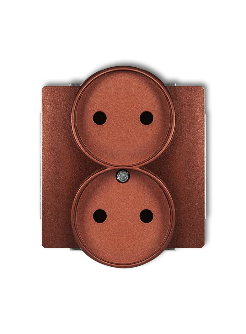 DECO Mechanizm gniazda podwójnego do ramki DECO Soft bez uziemienia 2x2P (przesłony torów prądowych)