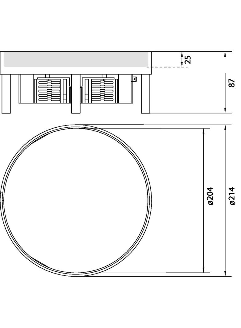 tehalit.VE-EE Pokrywa pełna IP54 5kN EKR06 fi215 25mm stal nierdzewna