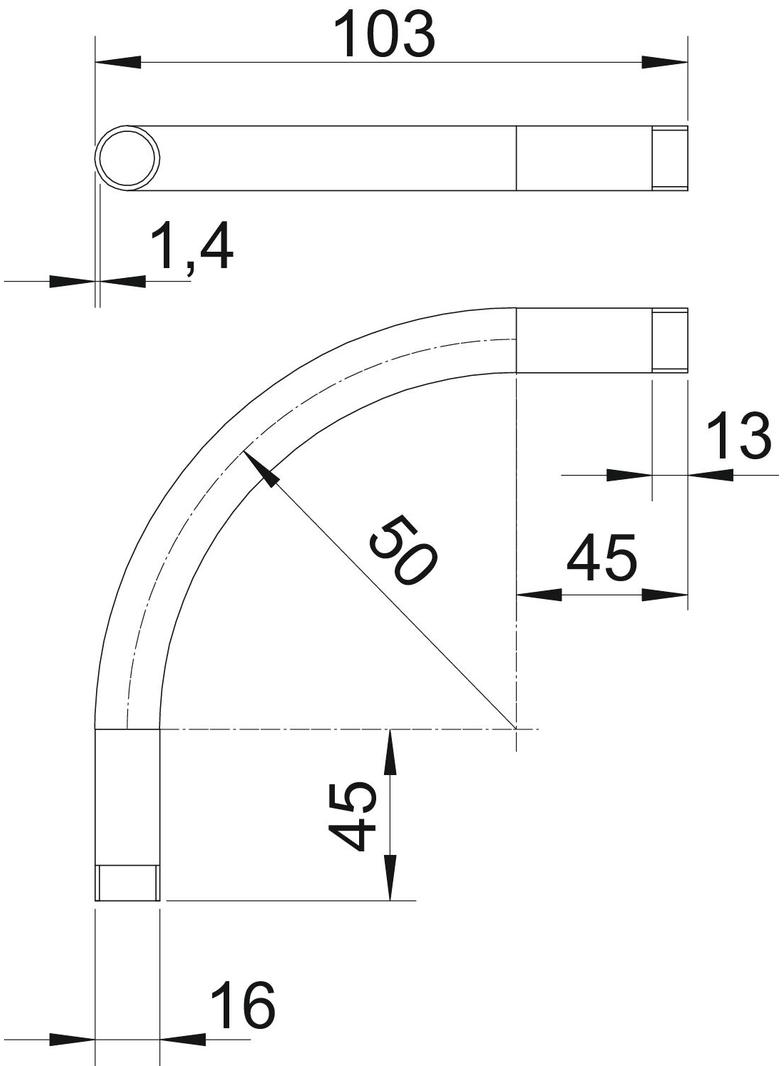 SBNM16 G, Kolanko rurowe