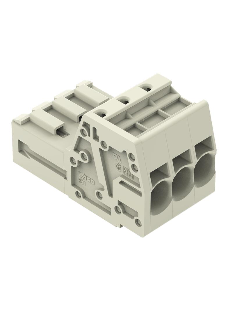 MCS-MAXI gniazdo 3-bieg. jasnoszare raster 7,62 mm /24szt./ WAGO