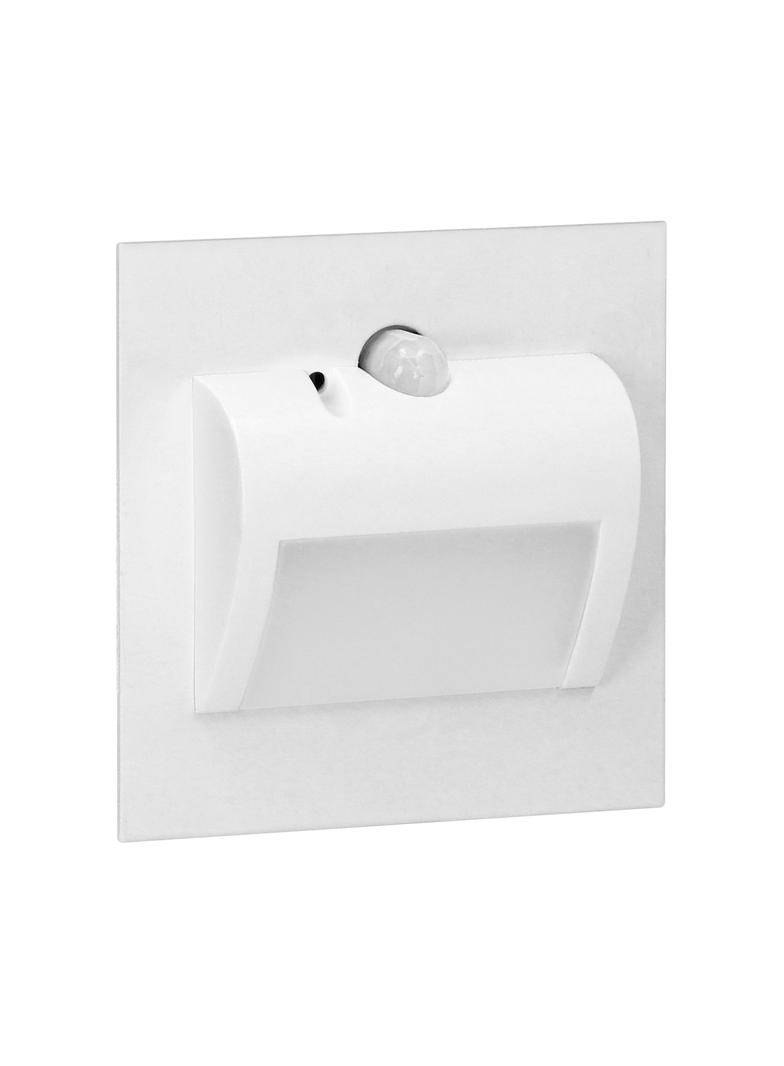 DRACO LED NEW 1,5W oprawa schodowa podtynkowa 12VDC 30lm 6000K biała czujnik ruchu i zmierzchu AD-OS