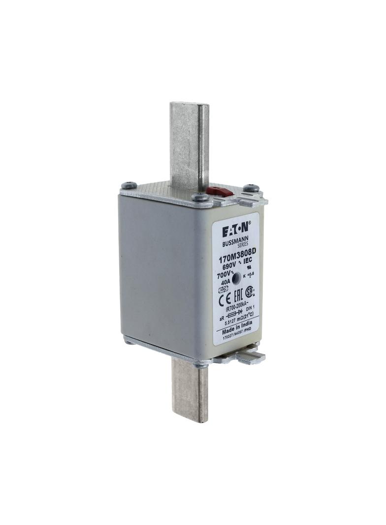 FUSE 40A 690V aR DIN 1 HSDNH Wkładka szybka 40A 690V aR DIN 1 podwójny wskaźnik 170M3808D EATON