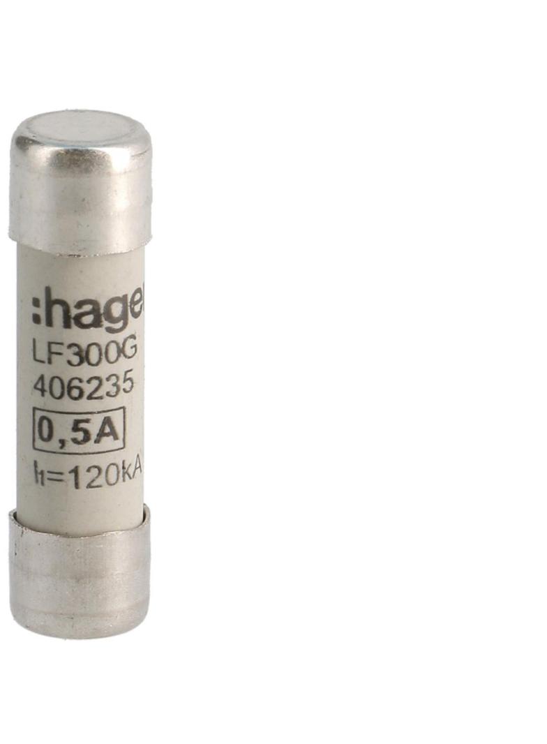 Wkładka bezpiecznikowa cylindryczna CH-10 10x38mm gG 0,5A 500VAC LF300G HAGER