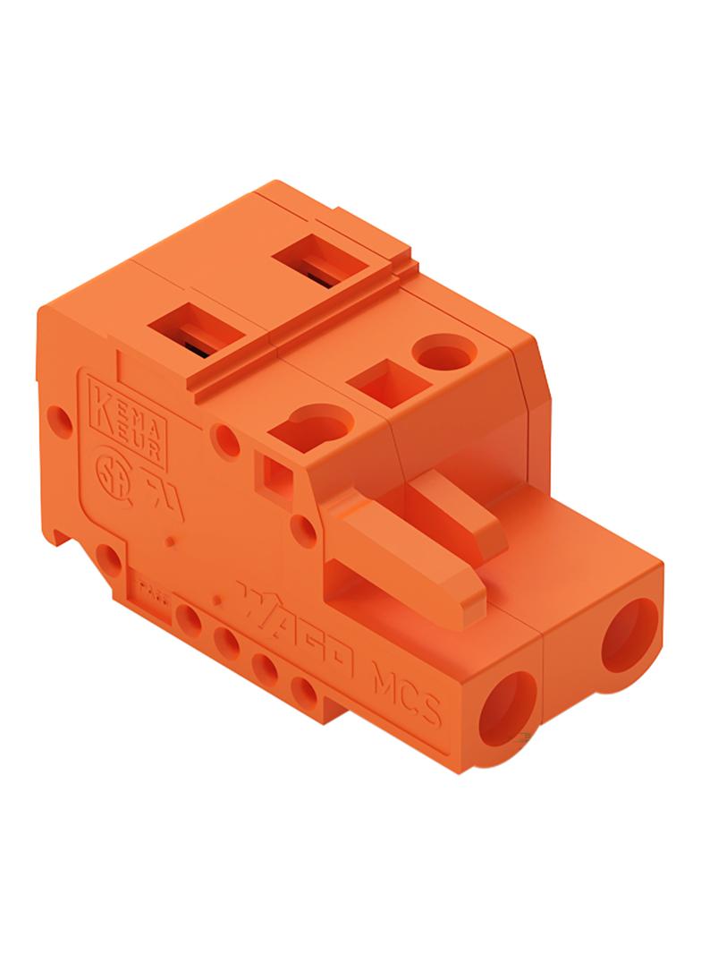 MCS-MIDI Classic gniazdo 2-bieg. pomarańczowe raster 7,62 mm /100szt./ WAGO