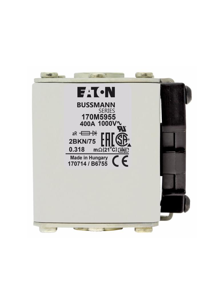 FUSE 400A 1000V 2BKN/75 AR UR Wkładka szybka 400A AC 1000V rozmiar 2 59x77x75 mm aR IEC UL 170M5955