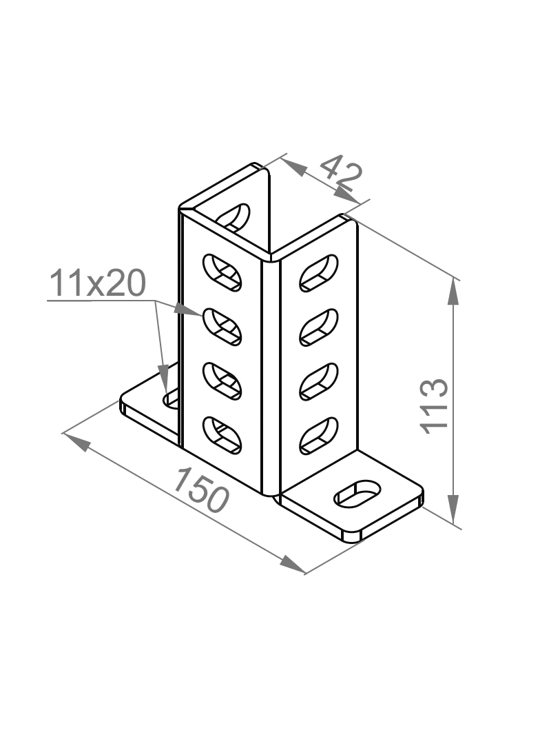 PVC Podstawa ceownika 5,0 mm